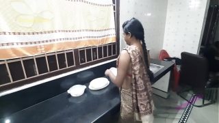 Indian Kitchen Sex Horny Wife Cheats on Her Husband when he is Not at Home Video