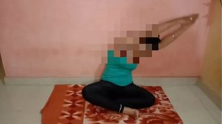 Indian stepmom doing hot yoga with son get hard fucked with Hindi clear audio Video