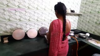 Indian hot Bhabi Fucked in Kitchen by Devar  Bhabi in Red Saree fuck Video