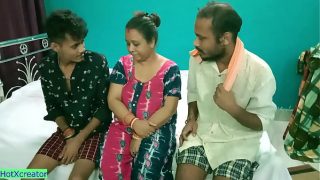 Nepali Mature Aunty shared Hindi latest threesome sex